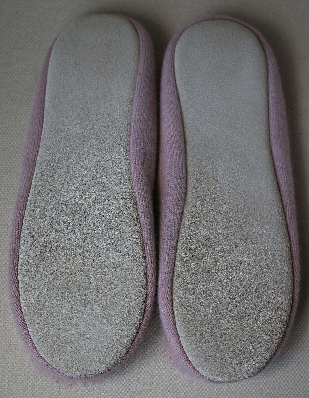 MAX AND MOI POM POM CASHMERE SLIPPERS SMALL - Image 4