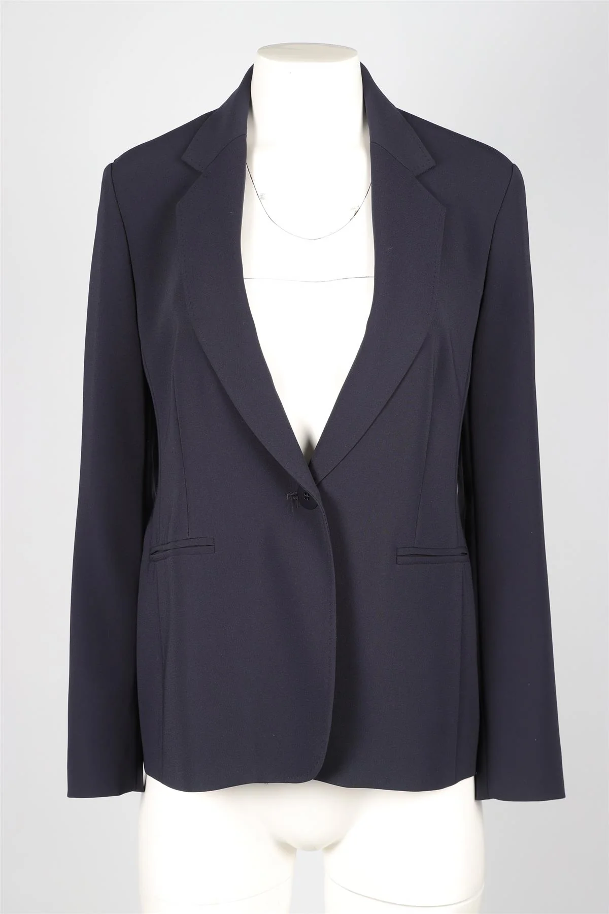 MAX MARA STUDIO NAVY CREPE BLAZER UK 12 - Image 2