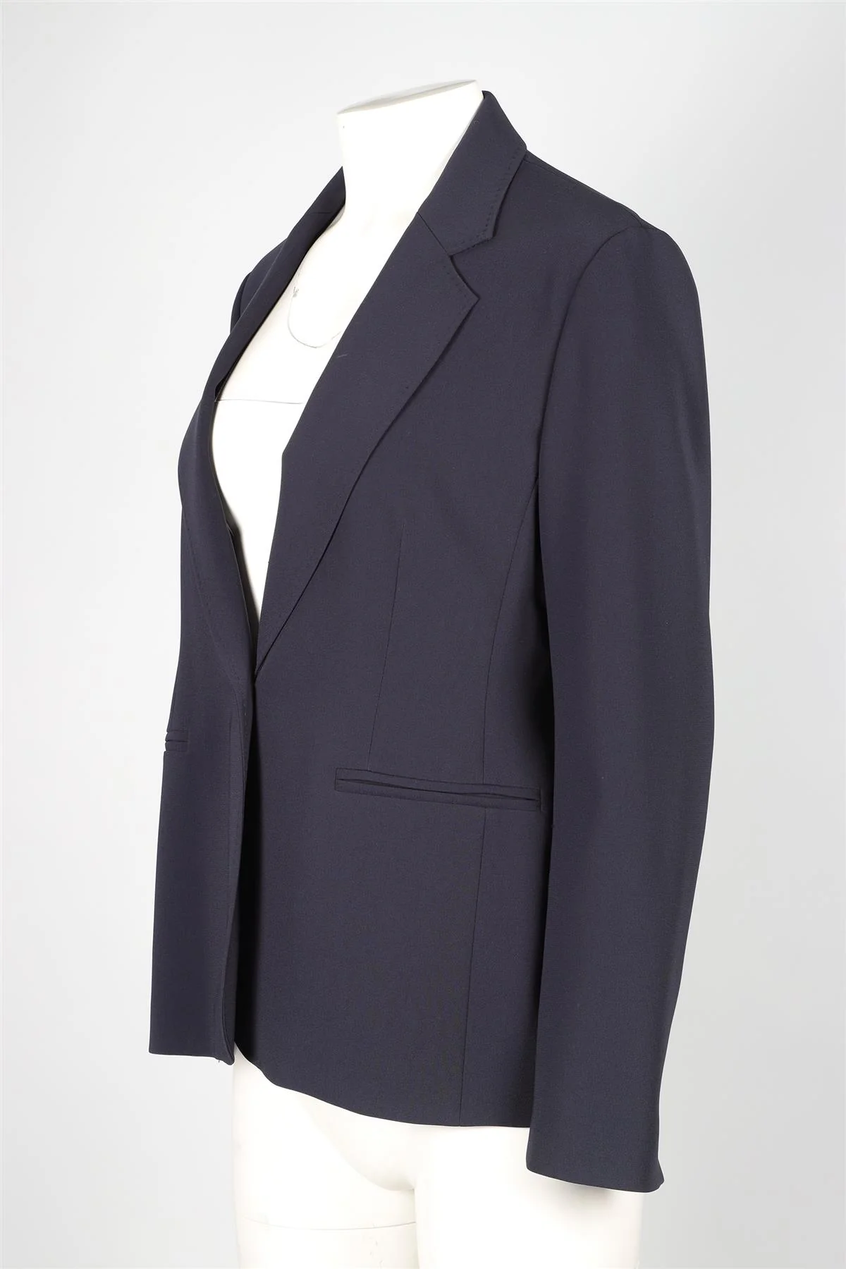 MAX MARA STUDIO NAVY CREPE BLAZER UK 12 - Image 3