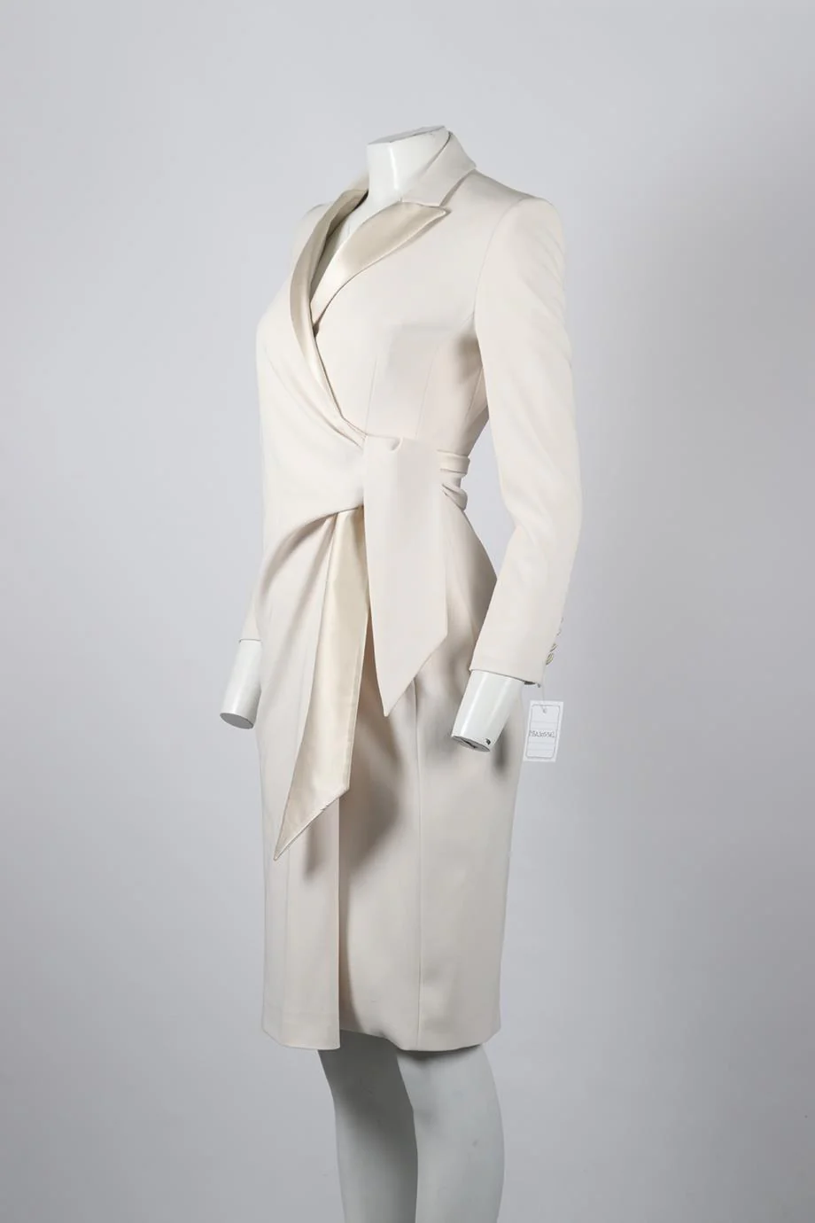 MAX MARA WRAP EFFECT CREPE MIDI DRESS US 2 UK 6 - Image 3