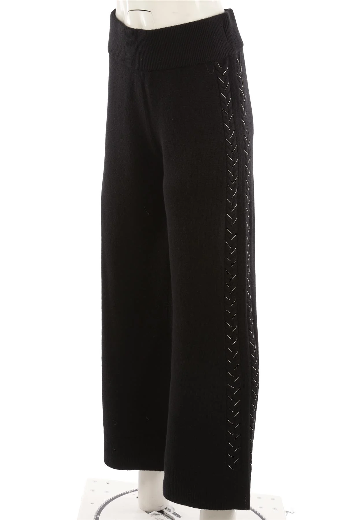 MAX & MOI BLACK WOOL STRAIGHT LEG PANTS LARGE - Image 3