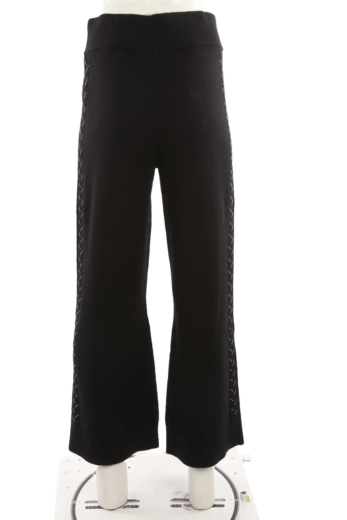 MAX & MOI BLACK WOOL STRAIGHT LEG PANTS LARGE - Image 4