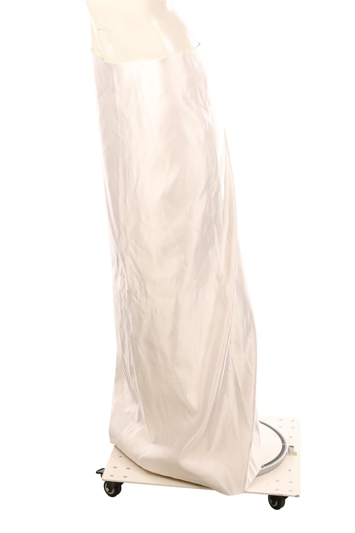 MAXIMILIAN IVORY SATIN MAXI SKIRT UK 10 - Image 3