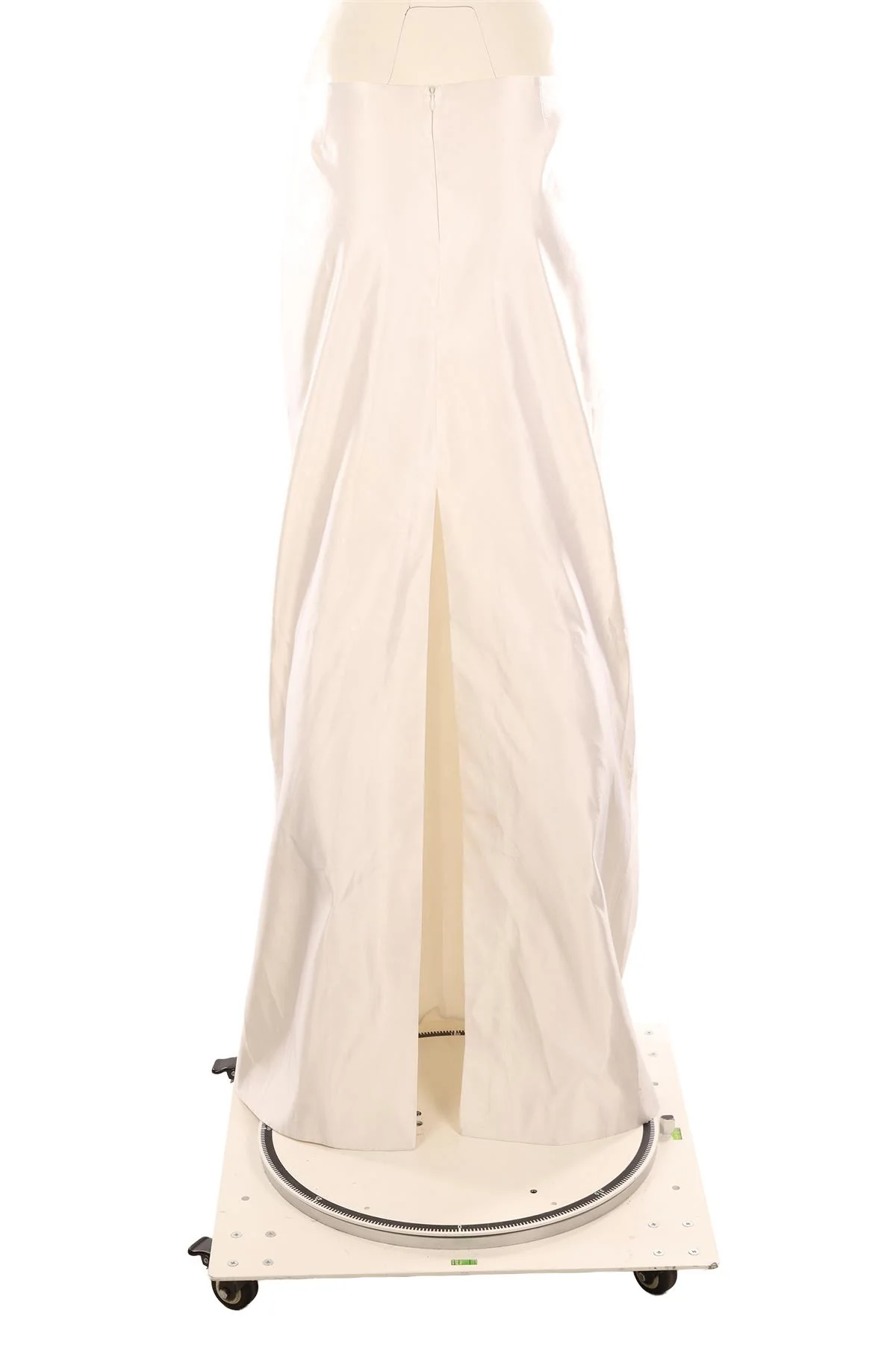 MAXIMILIAN IVORY SATIN MAXI SKIRT UK 10 - Image 4