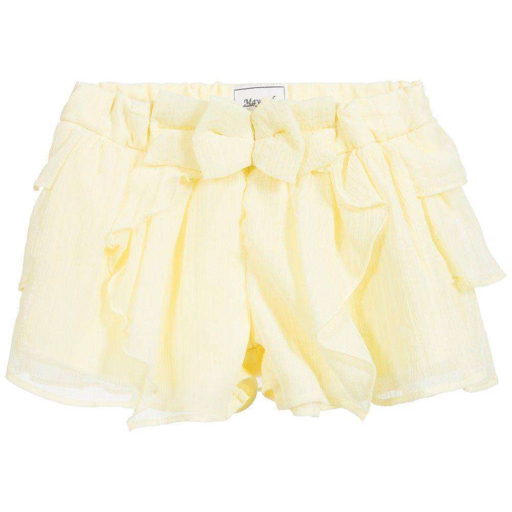 MAYORAL CHIC BABY GIRLS YELLOW CHIFFON RUFFLE SKORT 2 YEARS - Image 3