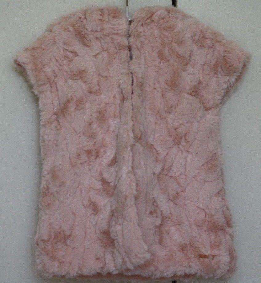 MAYORAL GIRLS PINK SYNTHETIC FUR HOODED GILET 3 YEARS - Image 3