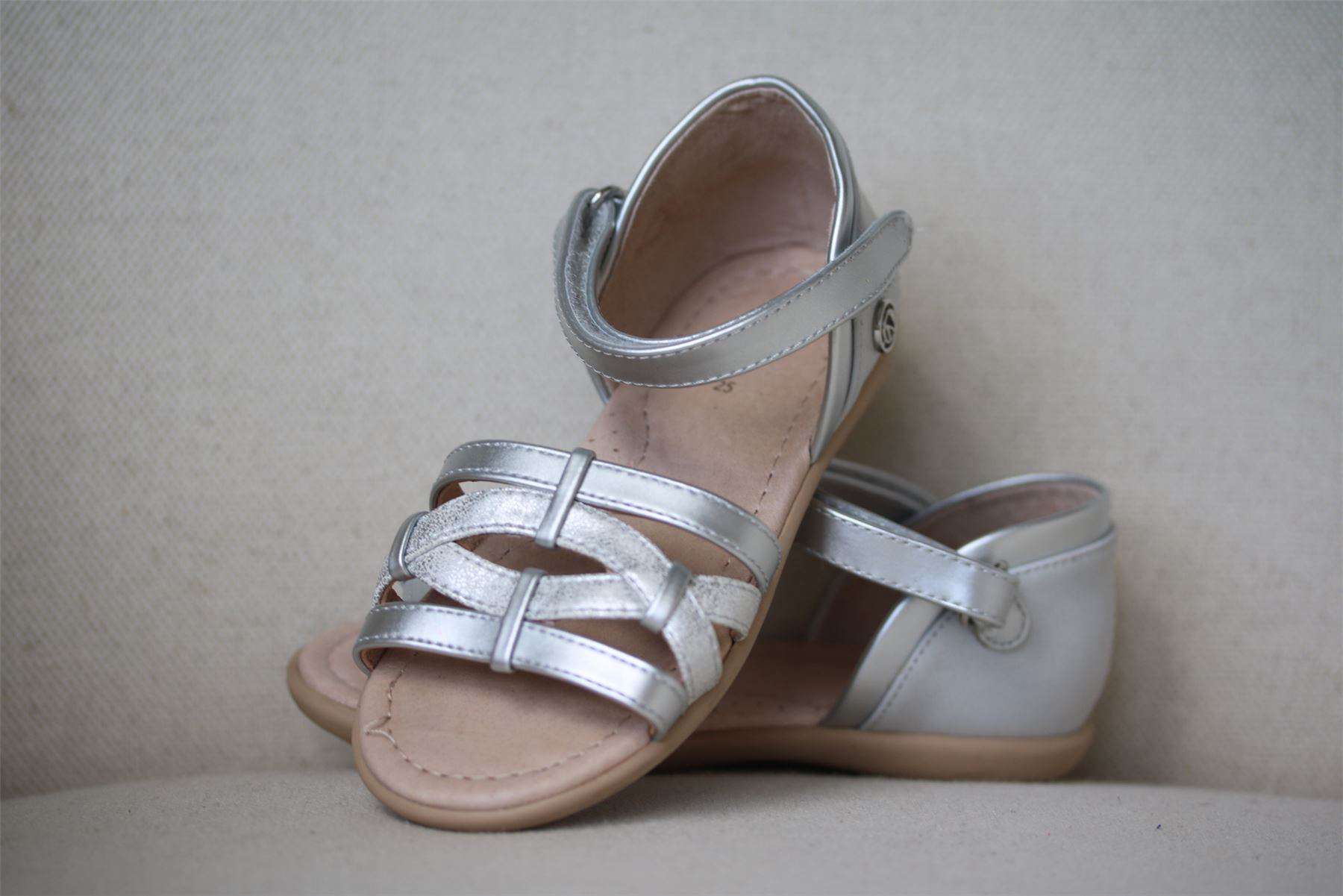 MAYORAL GIRLS SILVER SANDALS EU 25 UK 7.5 - Image 3