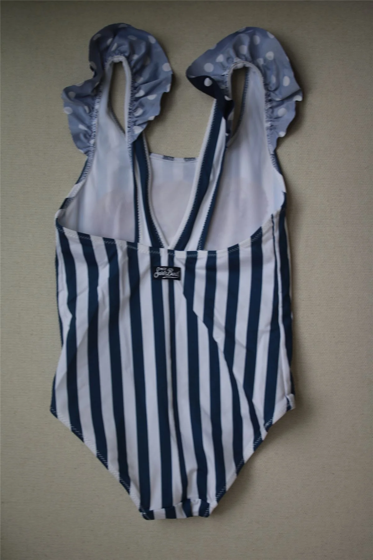 MC2 ST BARTH GIRLS NAVY BLUE STRIPE BEAR SWIMSUIT 4 YEARS - Image 3
