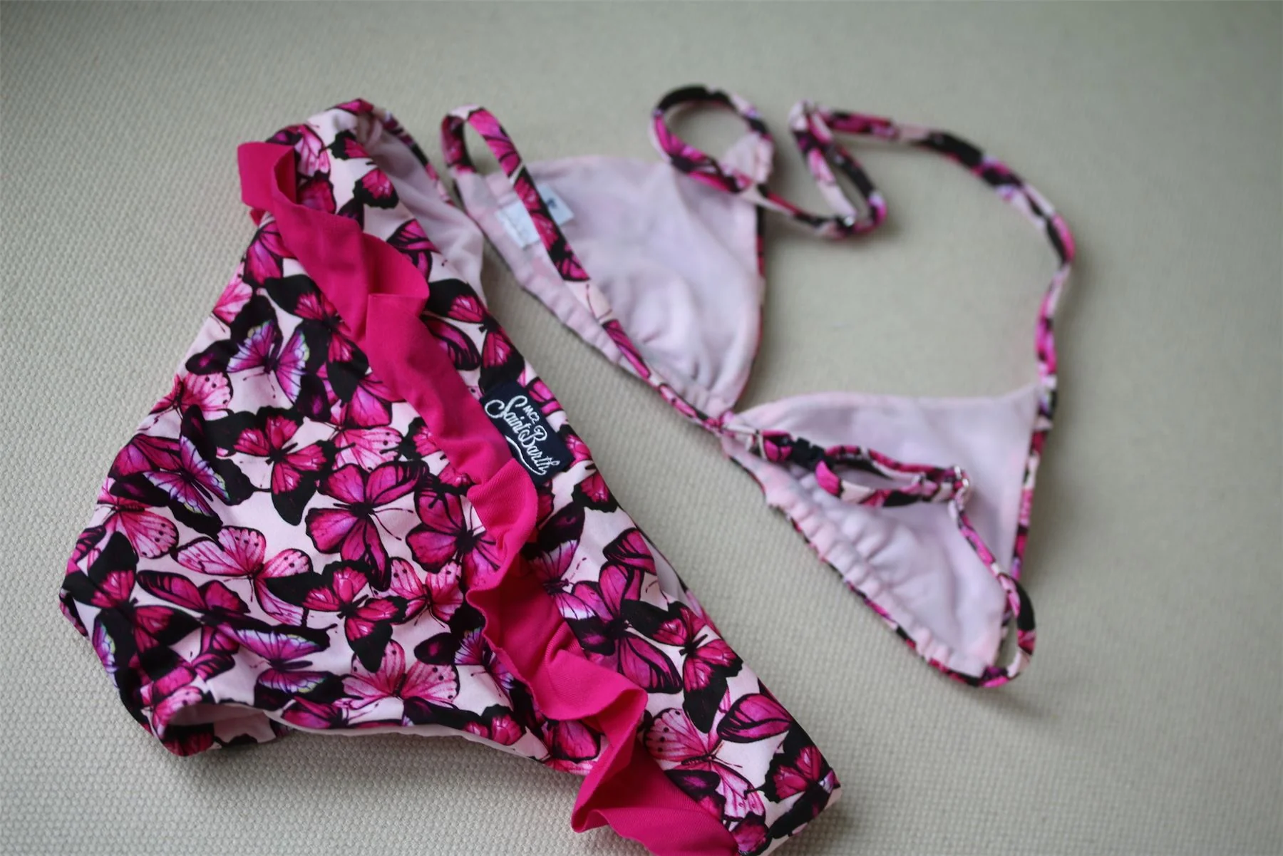 MC2 ST BARTH GIRLS PINK BUTTERFLY BIKINI 4 YEARS - Image 3