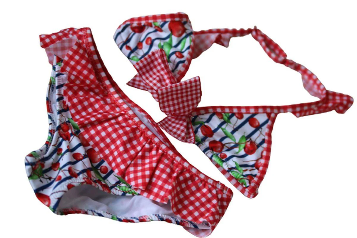 MC2 ST BARTH GIRLS RED CHERRY BIKINI 4 YEARS