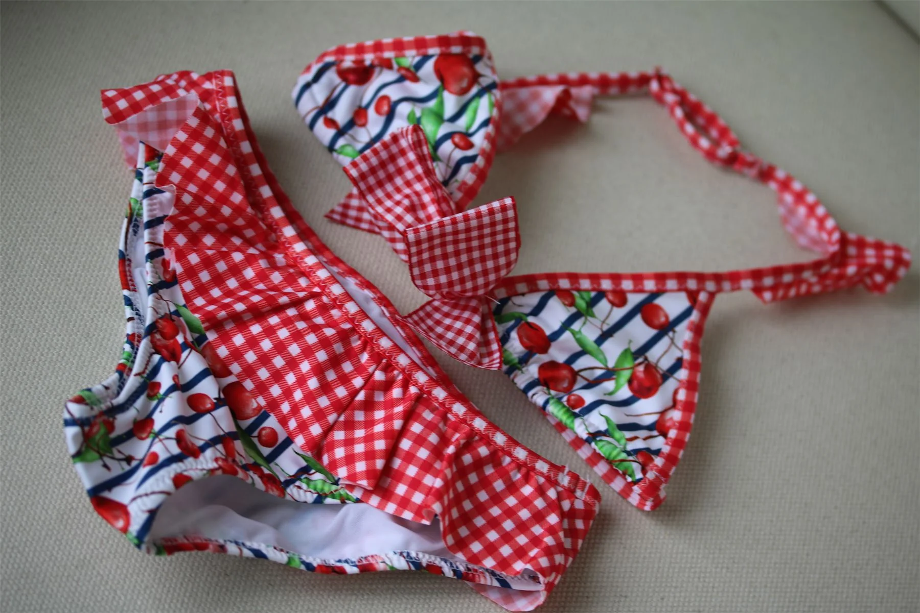 MC2 ST BARTH GIRLS RED CHERRY BIKINI 4 YEARS - Image 2