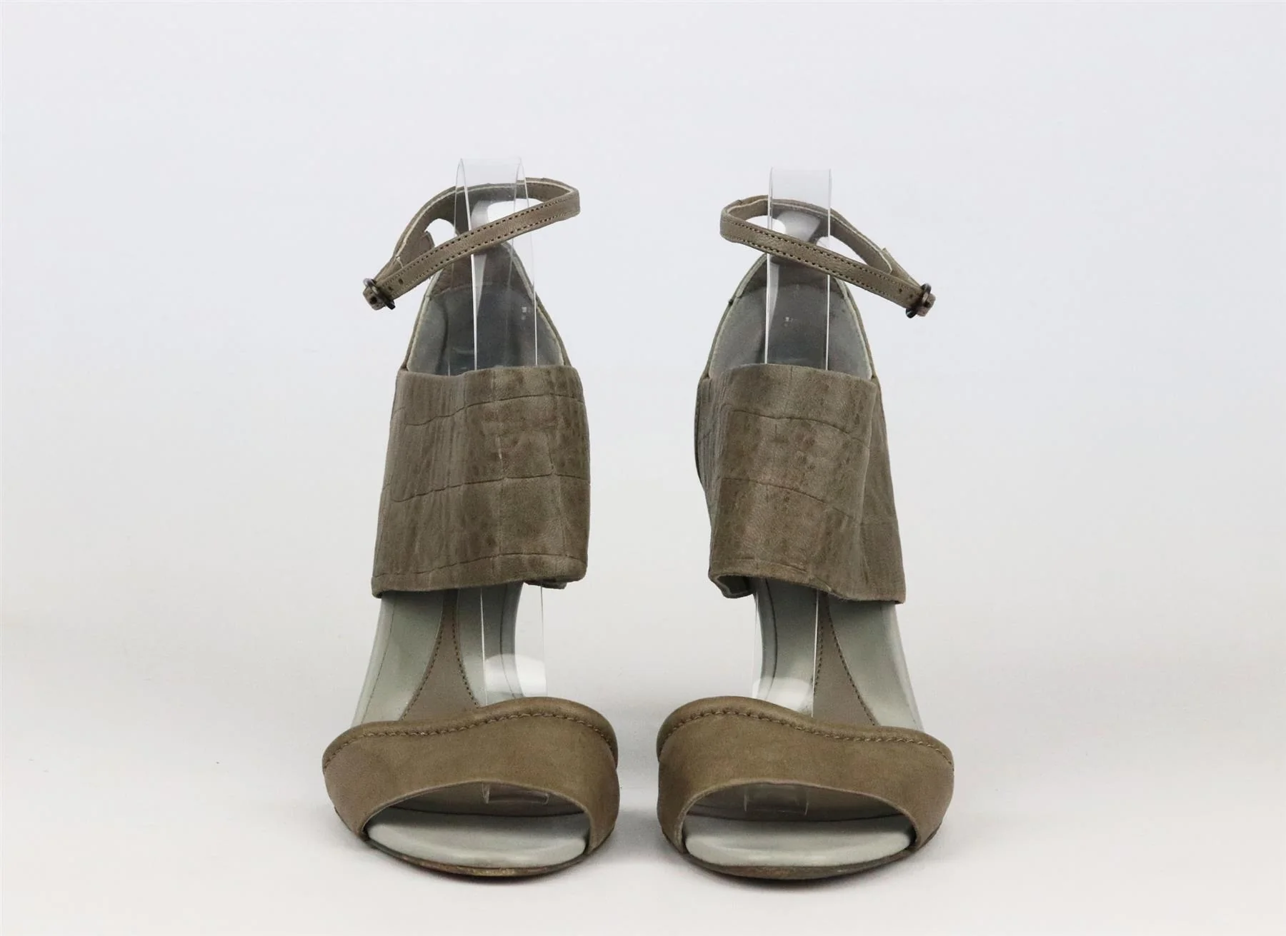 MCQ ALEXANDER MCQUEEN CROC EFFECT LEATHER SANDALS EU 40 UK 7 US 10 - Image 3