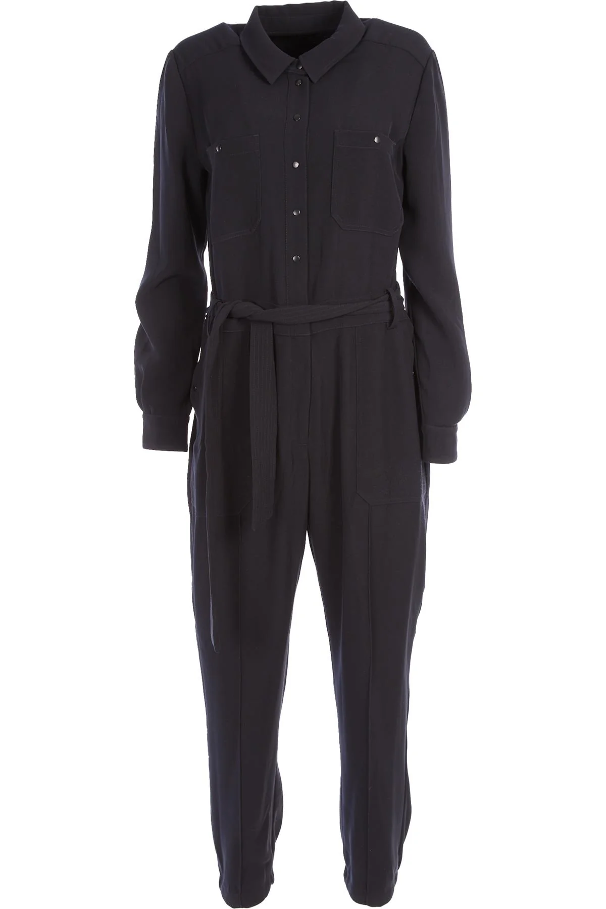 ME+EM BLACK WOVEN JUMPSUIT UK 12