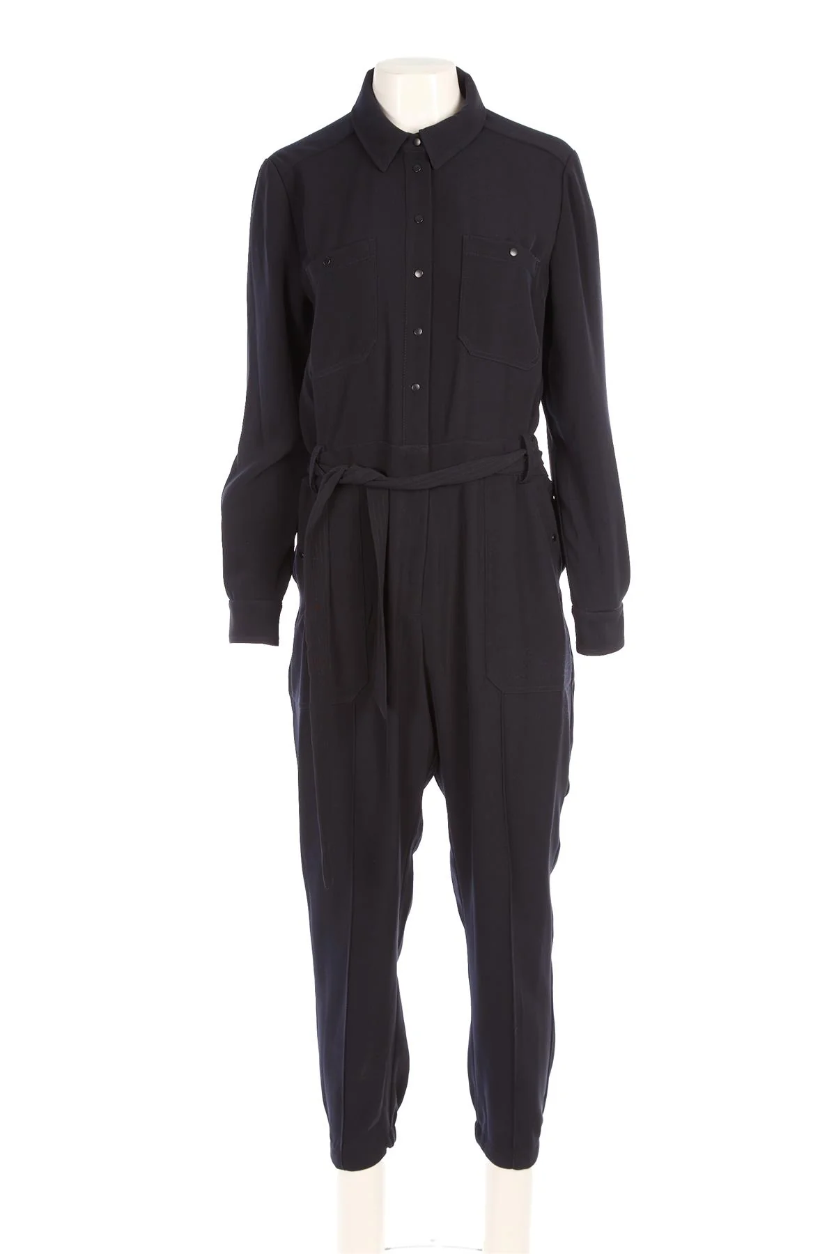 ME+EM BLACK WOVEN JUMPSUIT UK 12 - Image 2
