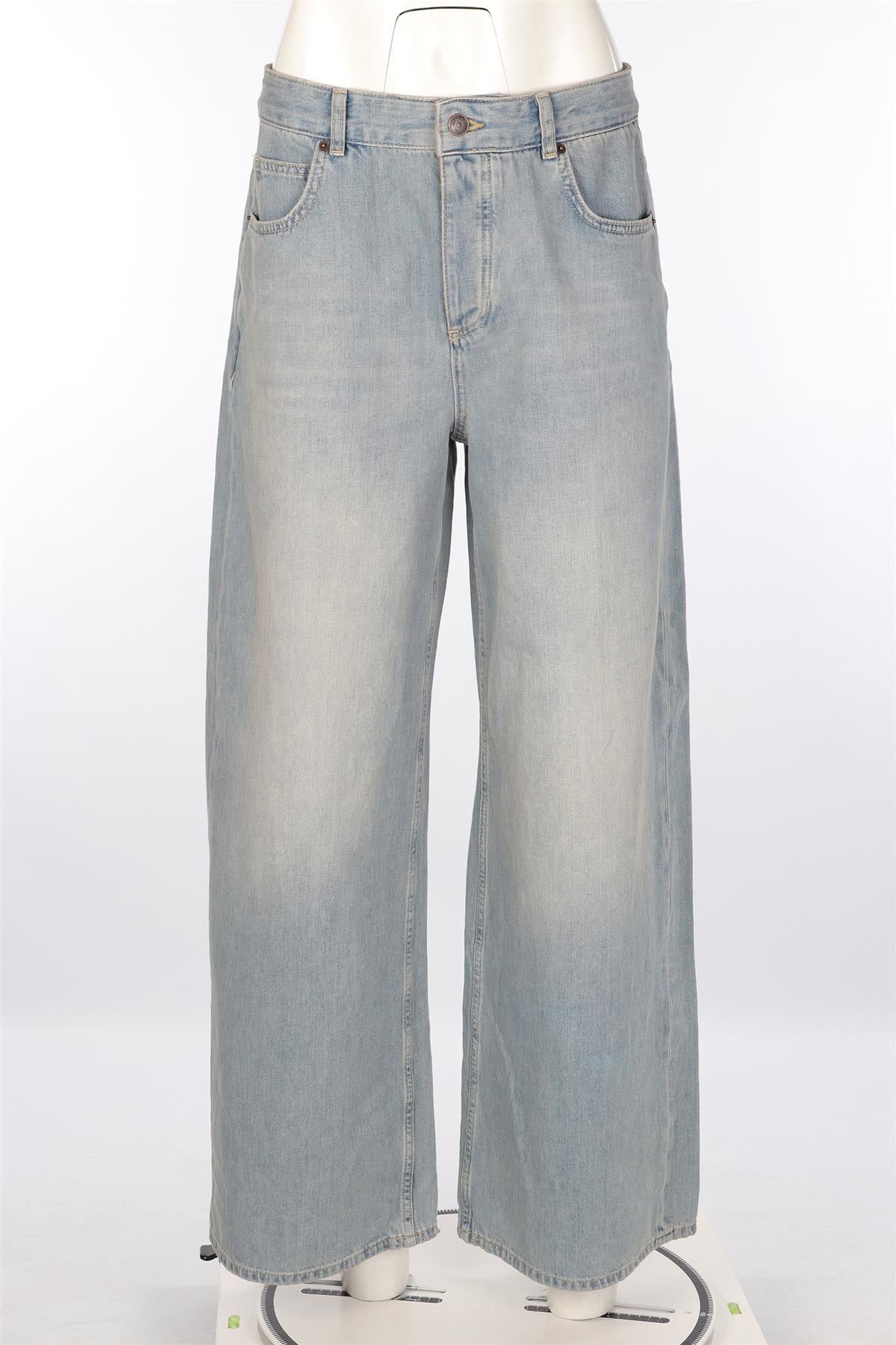 ME+EM BLUE DENIM LOW RISE WIDE LEG JEANS W28 UK 10 - Image 2