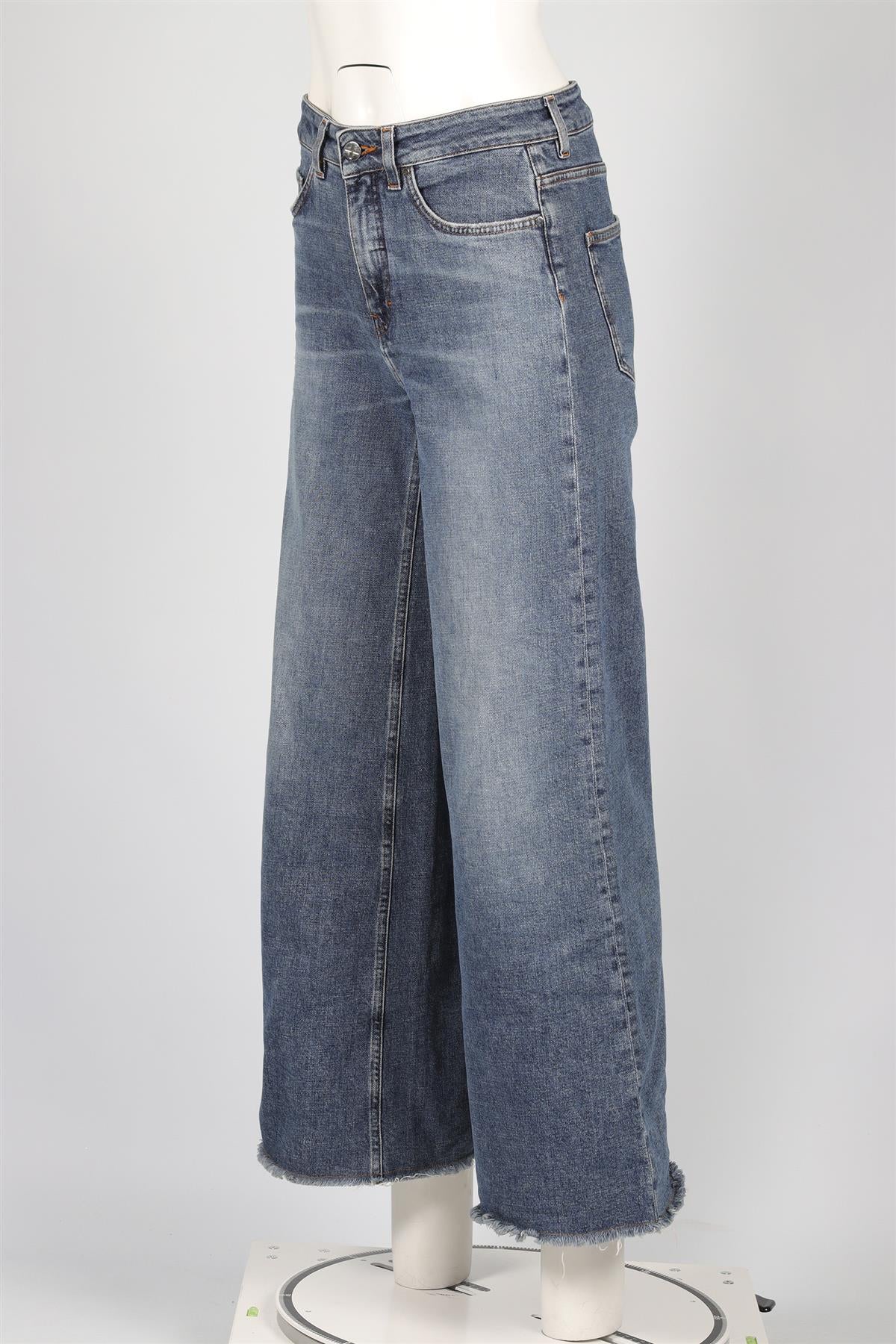 ME+EM BLUE HIGH RISE WIDE LEG JEANS W26 UK 8 - Image 3