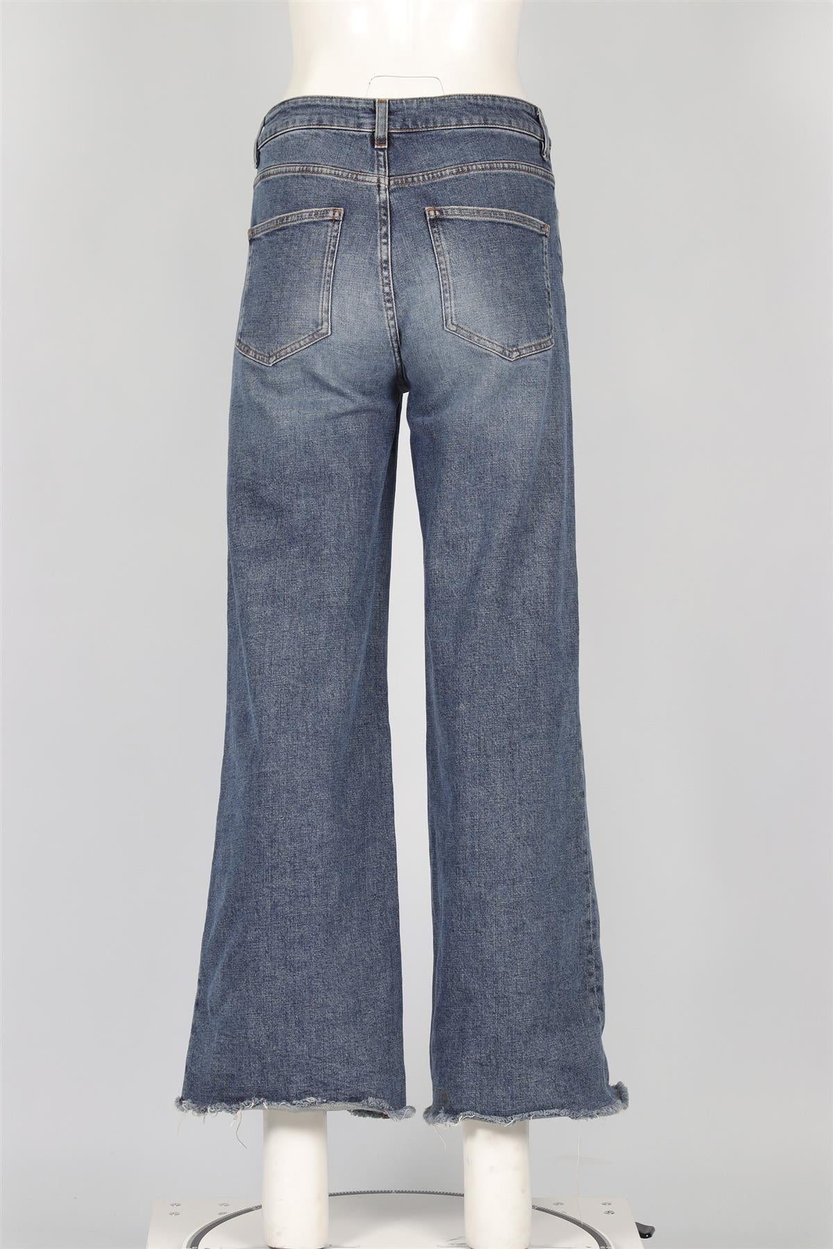 ME+EM BLUE HIGH RISE WIDE LEG JEANS W26 UK 8 - Image 4