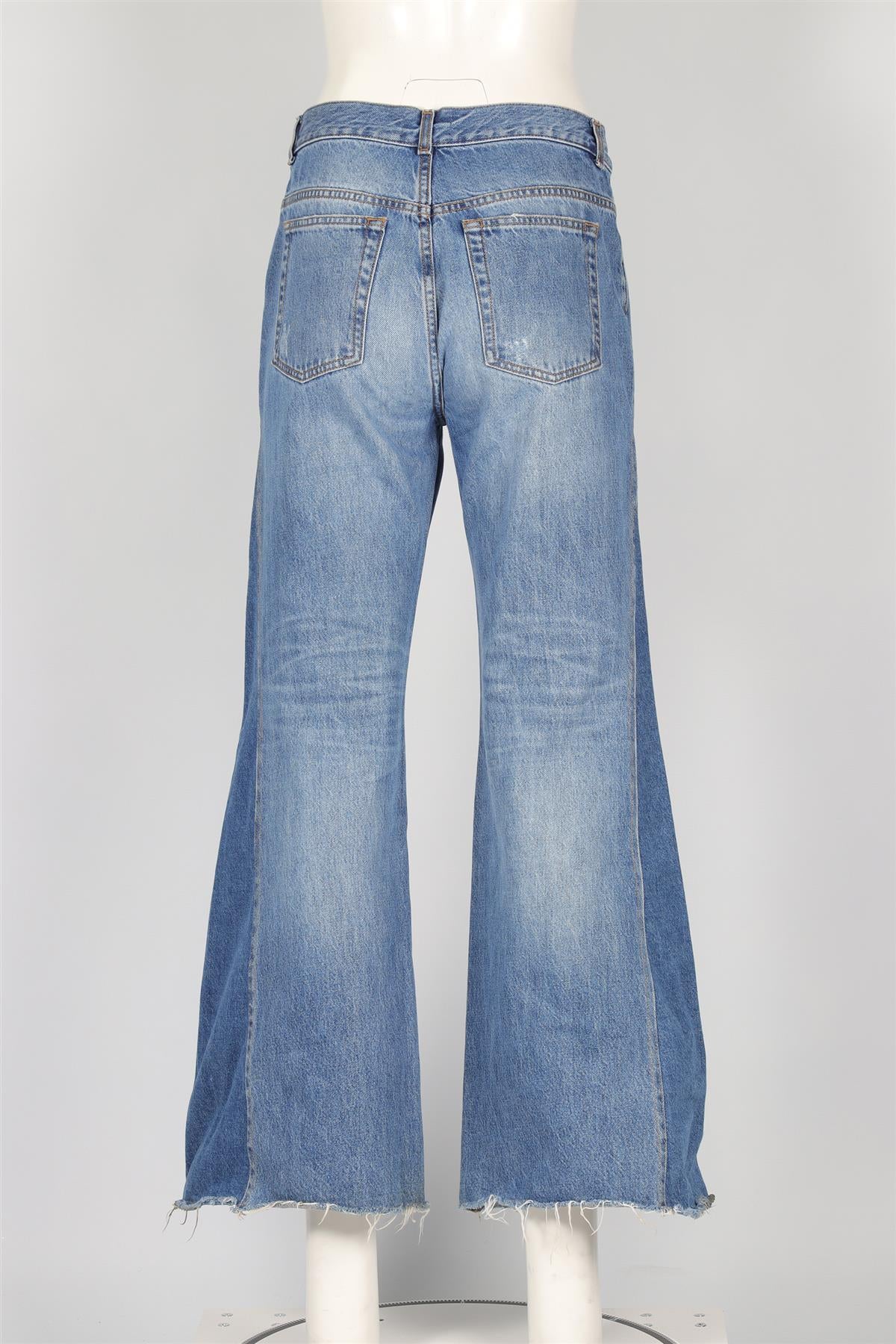 ME+EM BLUE HIGH RISE WIDE LEG JEANS W27 UK 8-10 - Image 4