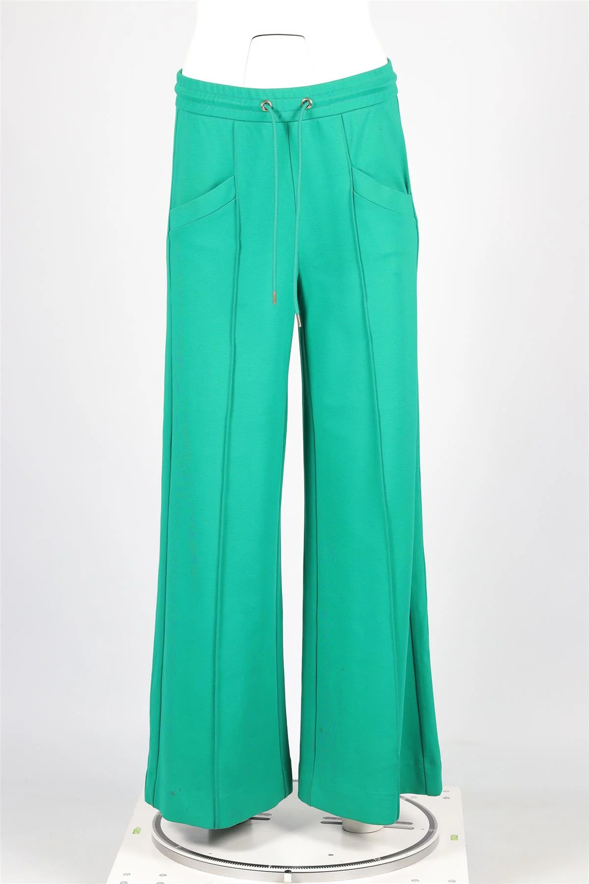 ME+EM GREEN JERSEY WIDE LEG PANTS UK 8 - Image 2