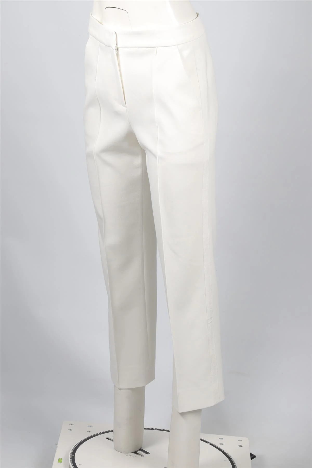 ME+EM WHITE WOVEN STRAIGHT LEG PANTS UK 8 - Image 3