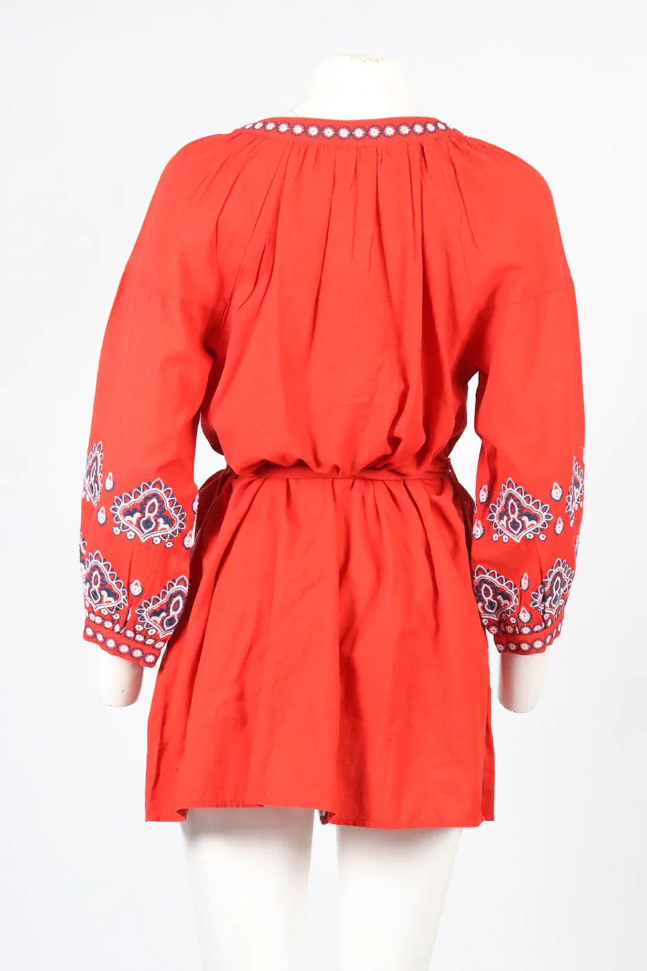 MEDLISSA ODABASH COTTON AND LINEN BLEND MINI DRESS SMALL - Image 4