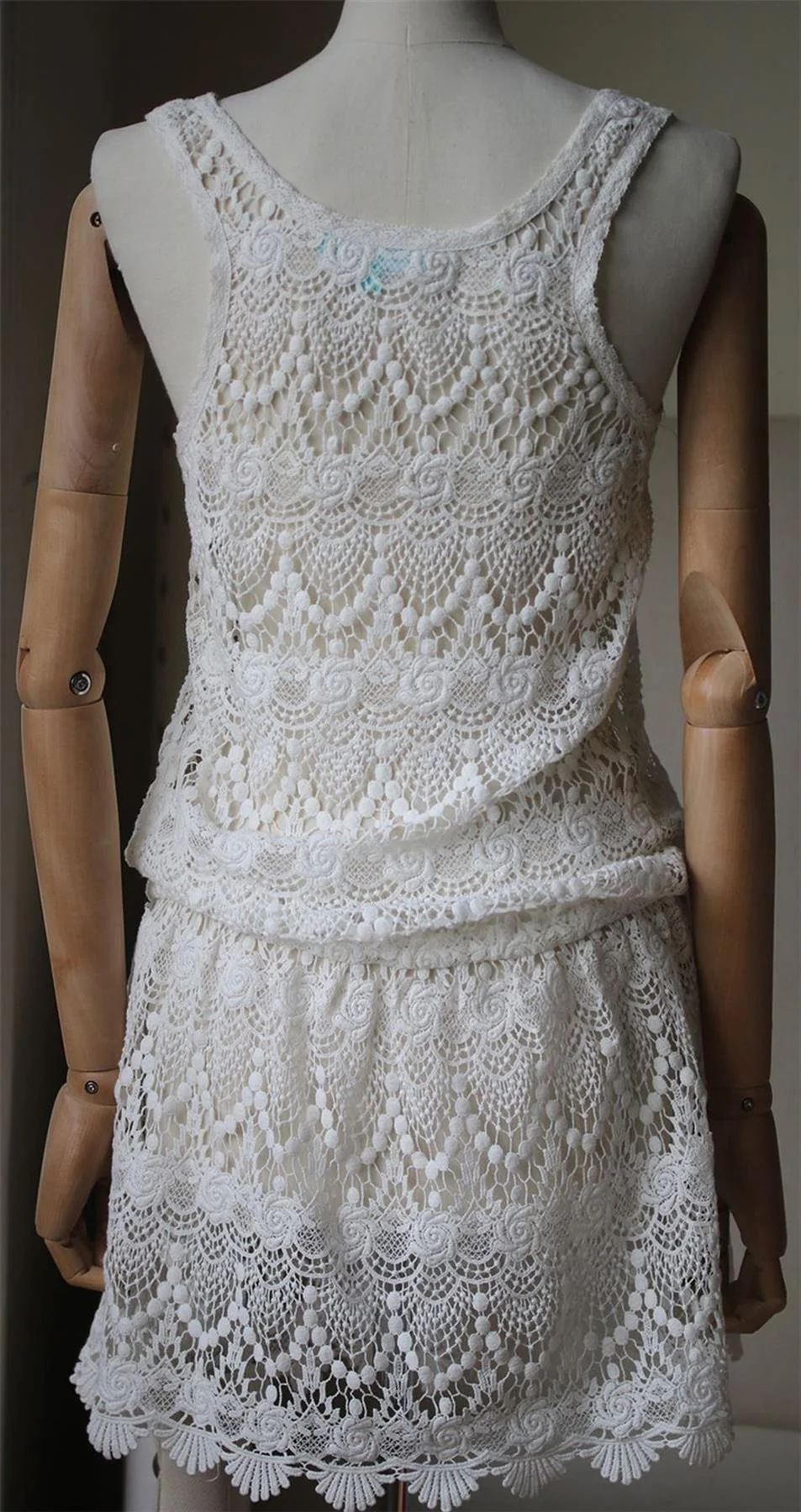 MELISSA ODABASH ALISON LACE MINI DRESS SMALL - Image 4