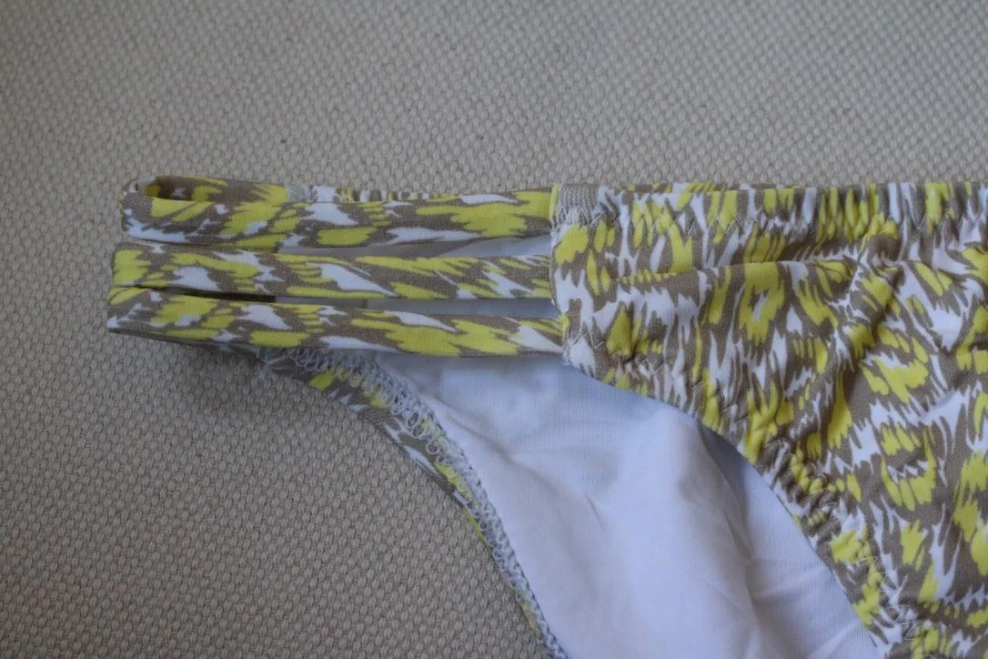 MELISSA ODABASH BALI YELLOW PRINT BIKINI UK 10/14 - Image 5
