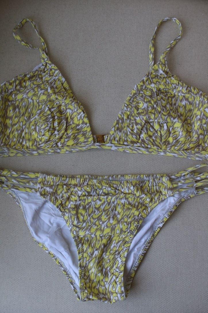 MELISSA ODABASH BALI YELLOW PRINT BIKINI UK 10/14 - Image 9