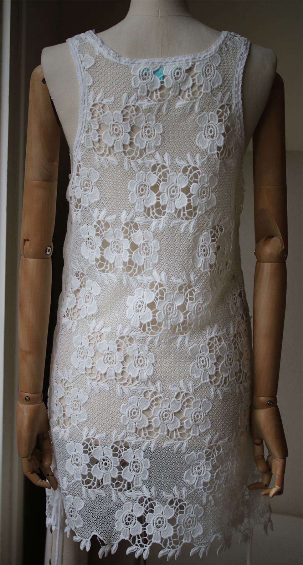 MELISSA ODABASH BARRIE LACE-UP DRESS SMALL - Image 4