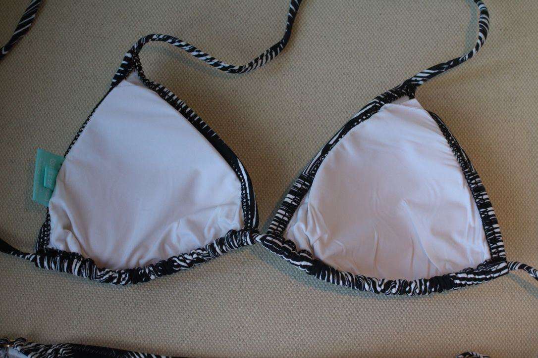 MELISSA ODABASH BLACK AND WHITE GRAPHIC BIKINI UK 10/14 - Image 6