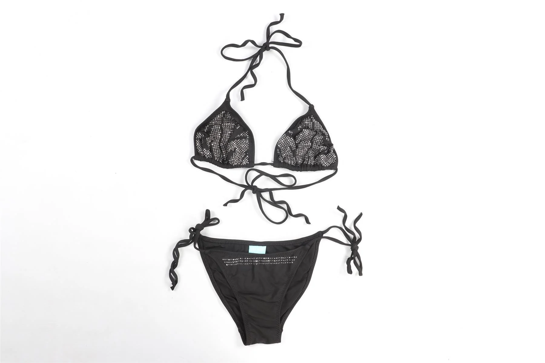 MELISSA ODABASH BLACK BIKINI UK 10-14 - Image 2