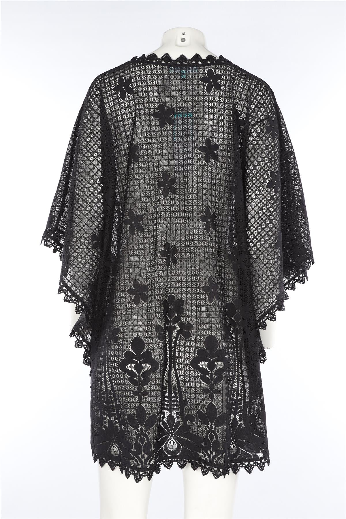 MELISSA ODABASH BLACK LACE KAFTAN ONE SIZE - Image 4