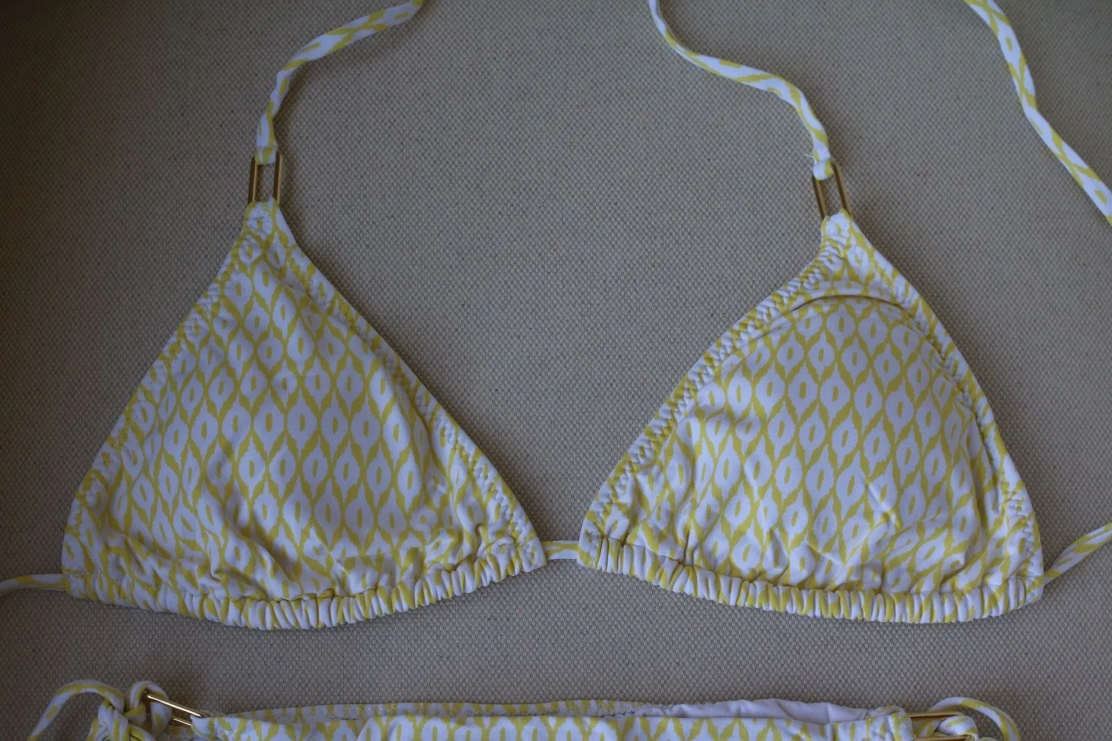 MELISSA ODABASH CANCUN YELLOW PRINT BIKINI UK 10/14 - Image 11