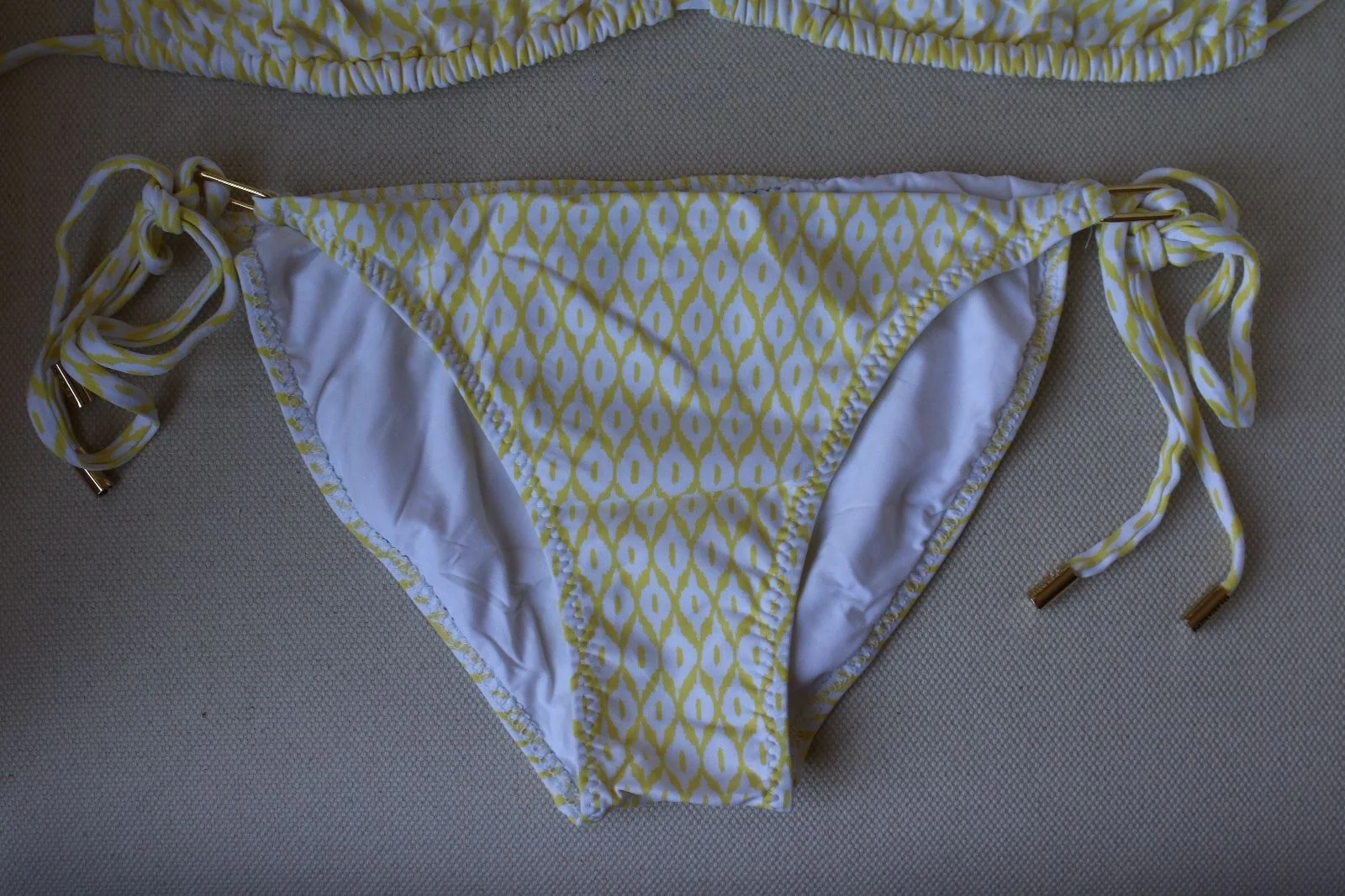 MELISSA ODABASH CANCUN YELLOW PRINT BIKINI UK 10/14 - Image 7
