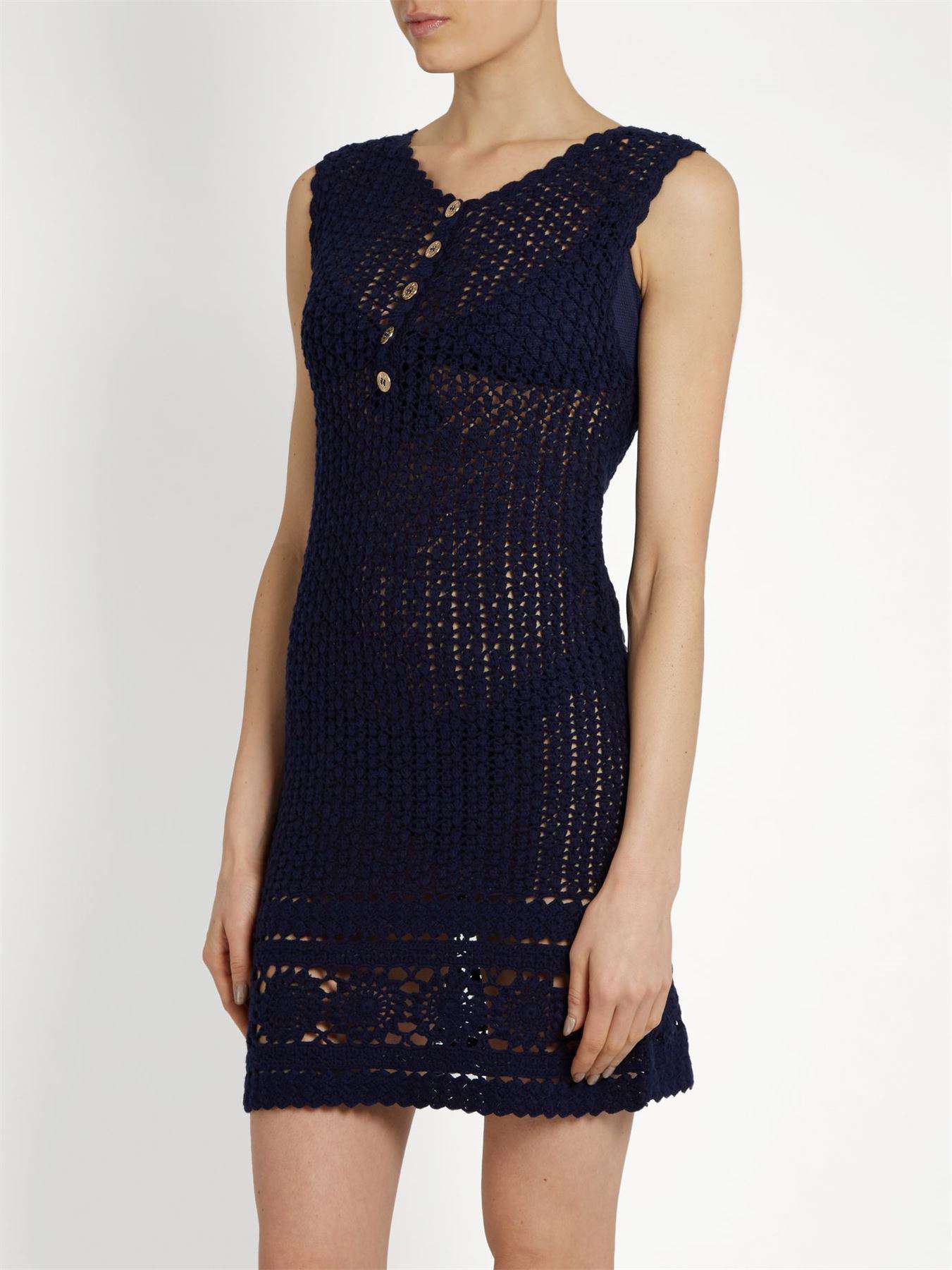 MELISSA ODABASH CHEYENNE SLEEVELESS CROCHET DRESS SMALL - Image 2