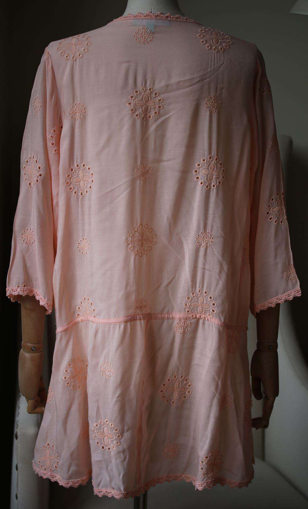 MELISSA ODABASH COSIMA PINK EMBROIDERED DRESS ONE SIZE - Image 4