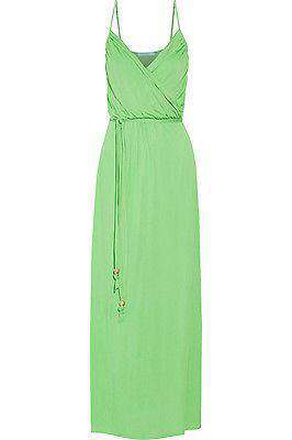 MELISSA ODABASH COVERUP GREEN ZOE KAFTAN MAXI DRESS SMALL - Image 11