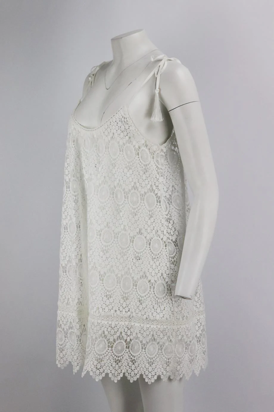 MELISSA ODABASH CROCHETED MINI DRESS ONE SIZE - Image 3