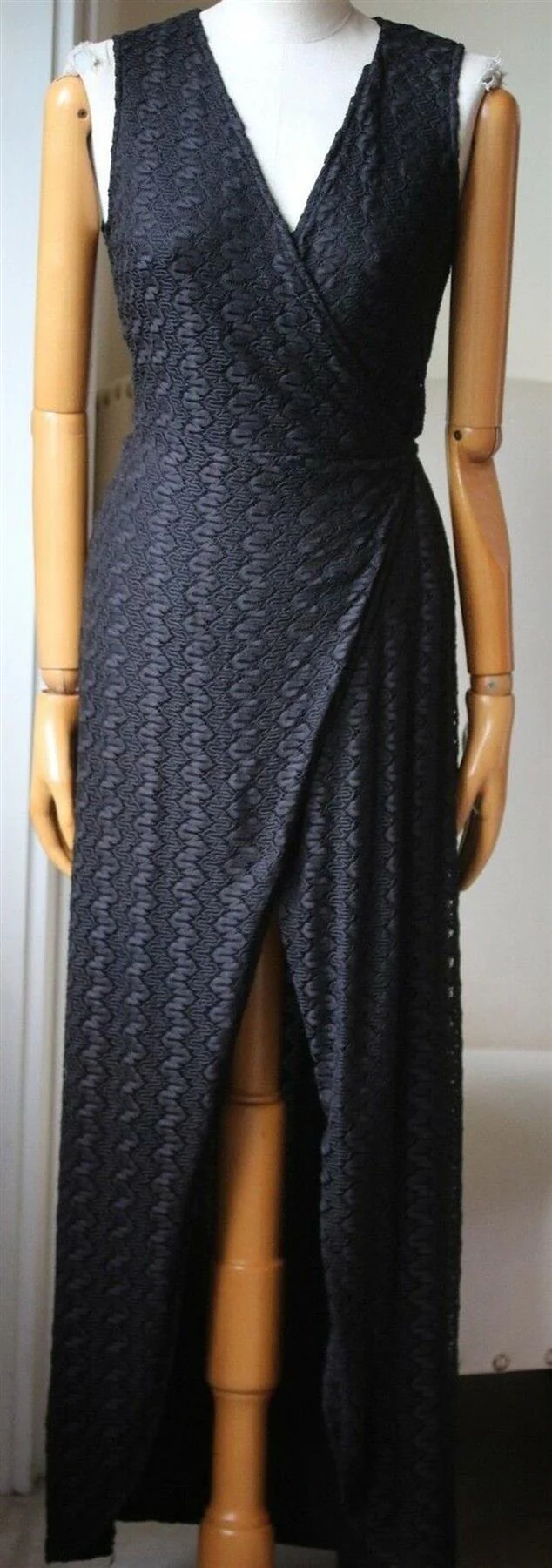 MELISSA ODABASH DEE WRAP EFFECT CROCHETED MAXI DRESS SMALL - Image 2