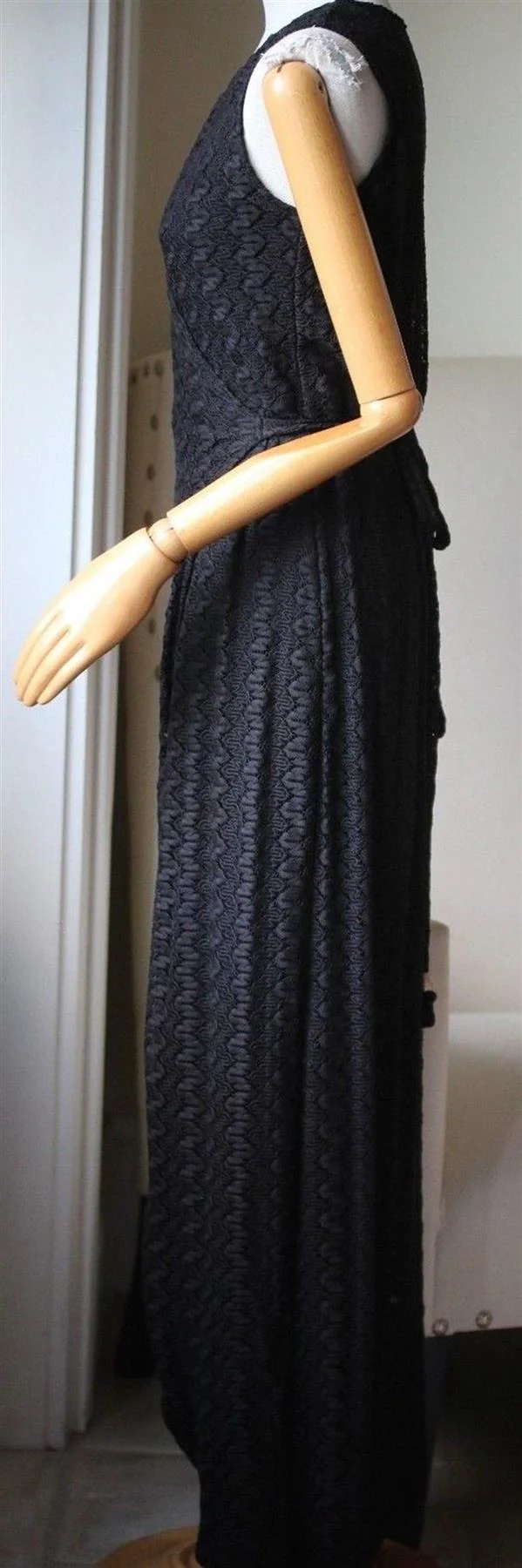 MELISSA ODABASH DEE WRAP EFFECT CROCHETED MAXI DRESS SMALL - Image 3