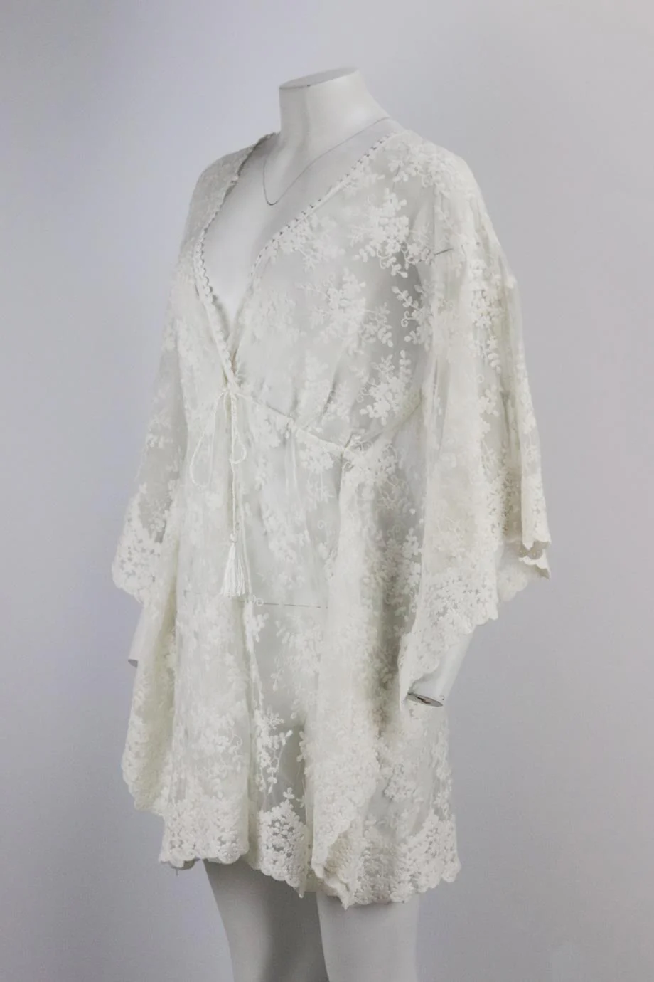 MELISSA ODABASH EMBROIDERED MESH KAFTAN ONE SIZE - Image 3
