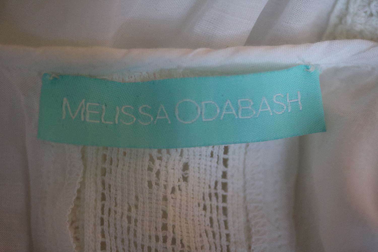 MELISSA ODABASH EMBROIDERED VOILE DRESS SMALL - Image 4