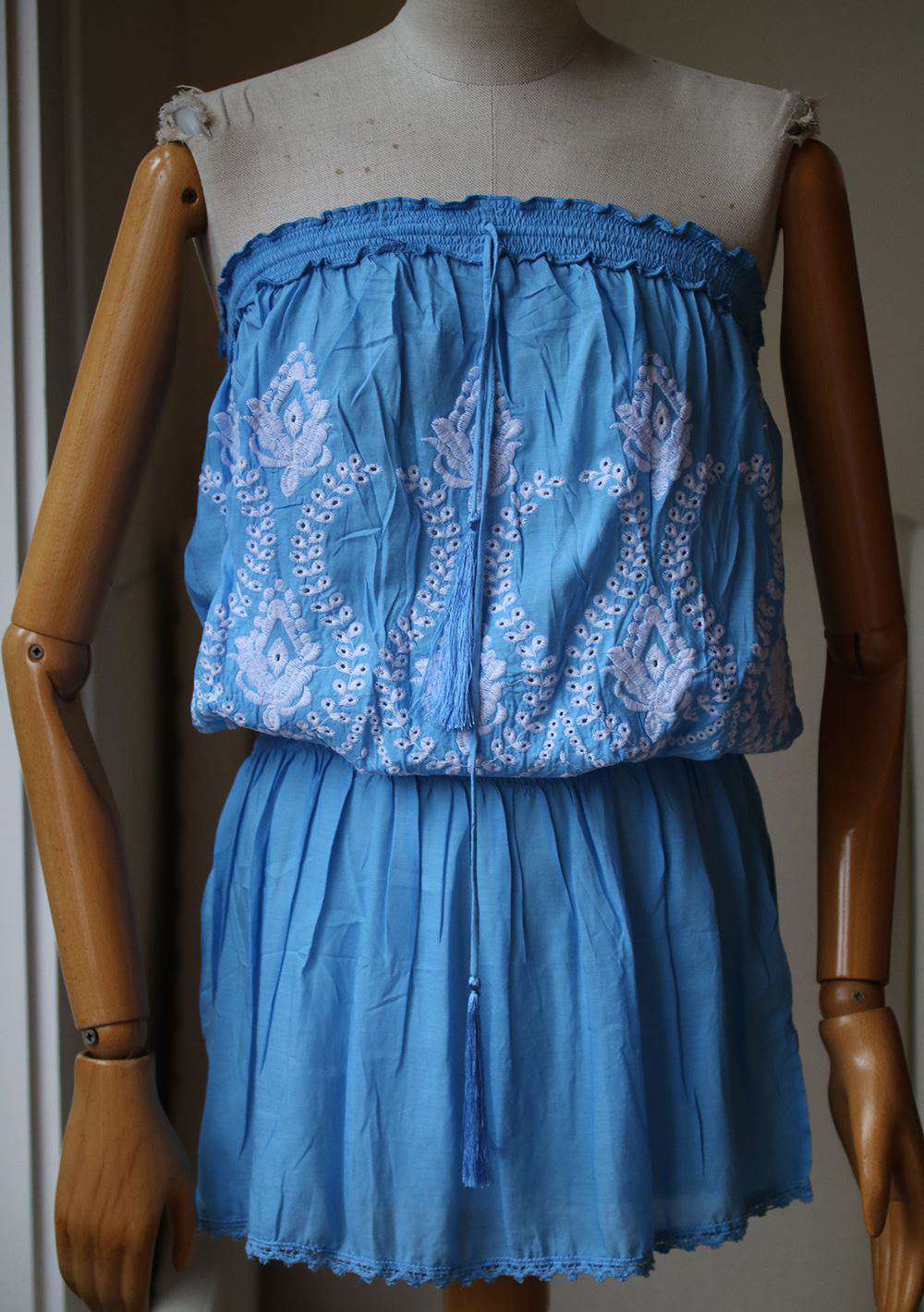 MELISSA ODABASH FRULEY CROCHET-TRIMMED EMBROIDERED DRESS SMALL - Image 2