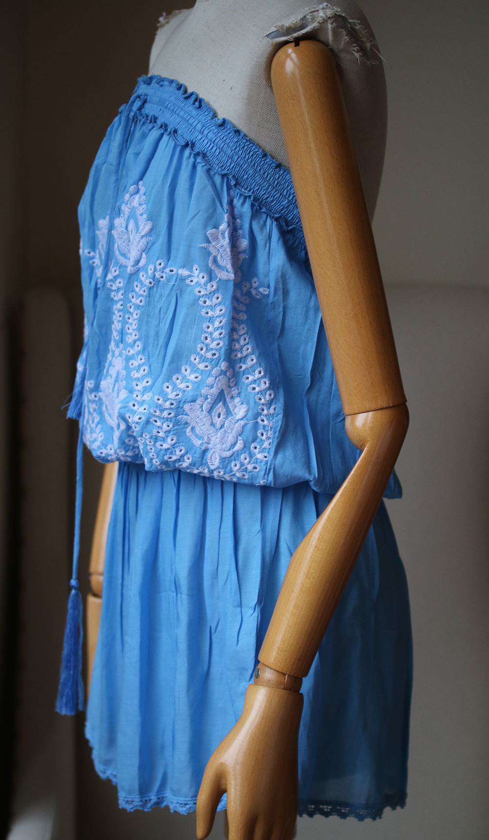 MELISSA ODABASH FRULEY CROCHET-TRIMMED EMBROIDERED DRESS SMALL - Image 3