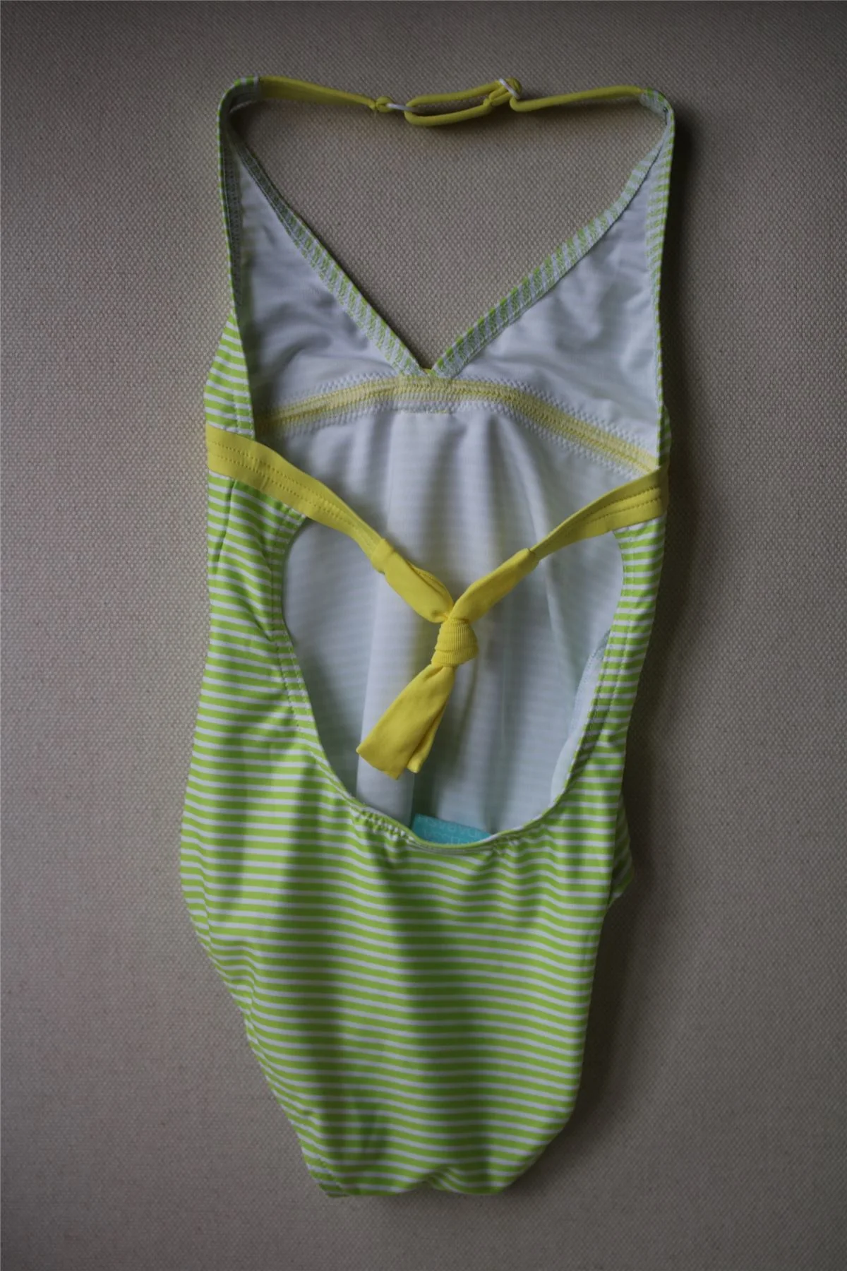 MELISSA ODABASH GIRLS MADDIE LIME GREEN STRIPE SWIMSUIT 4 YEARS - Image 3