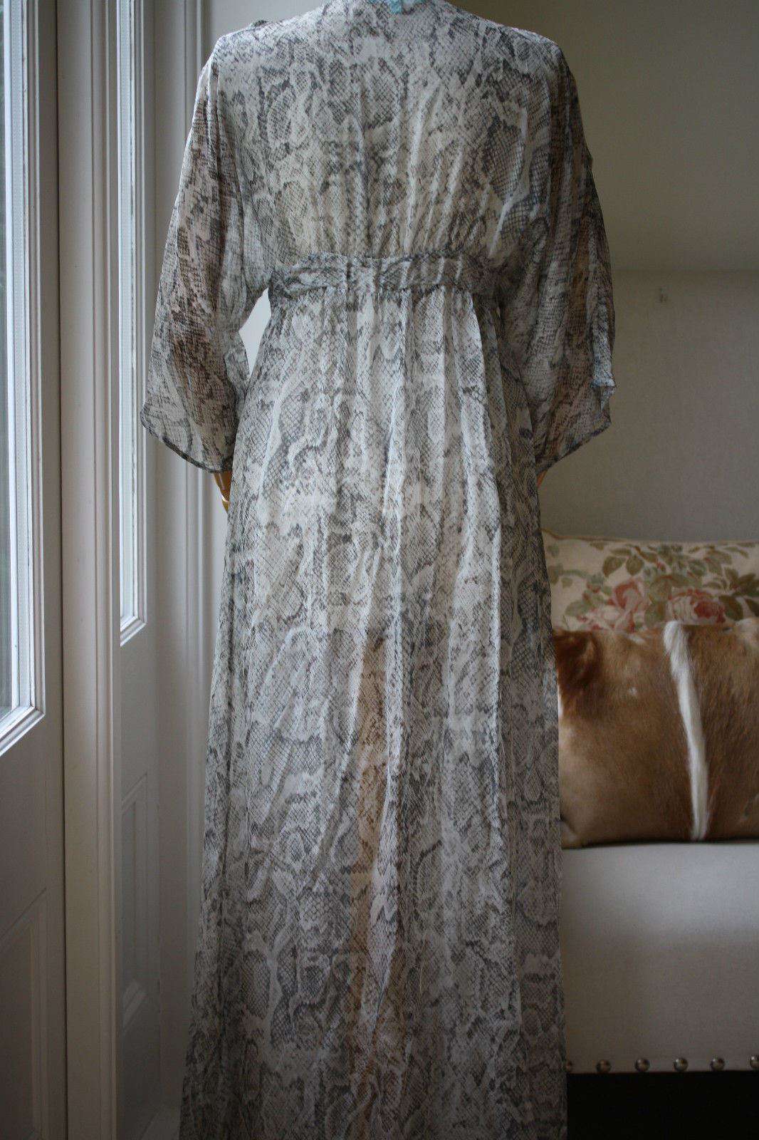 MELISSA ODABASH GWYNETH SILK COVERUP KAFTAN MAXI DRESS - Image 8