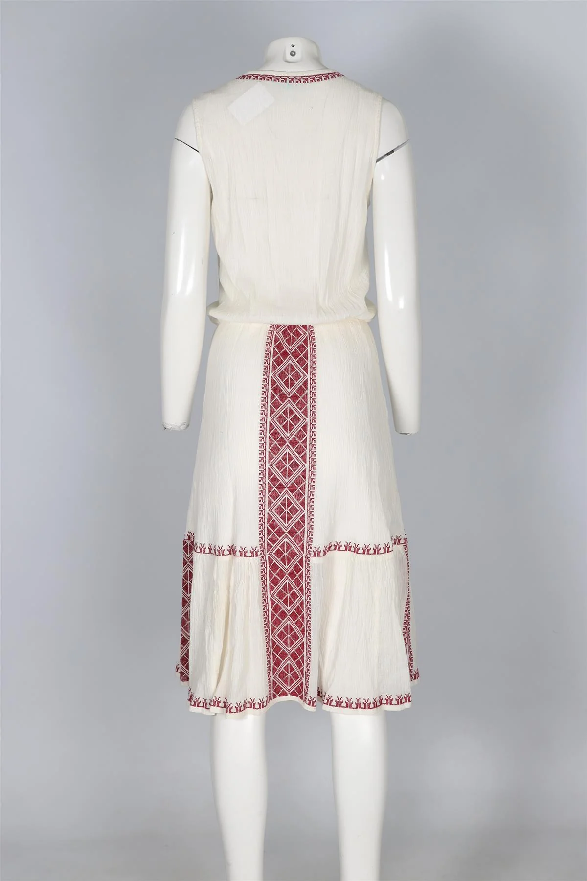 MELISSA ODABASH IVORY COTTON MAXI DRESS SMALL - Image 4