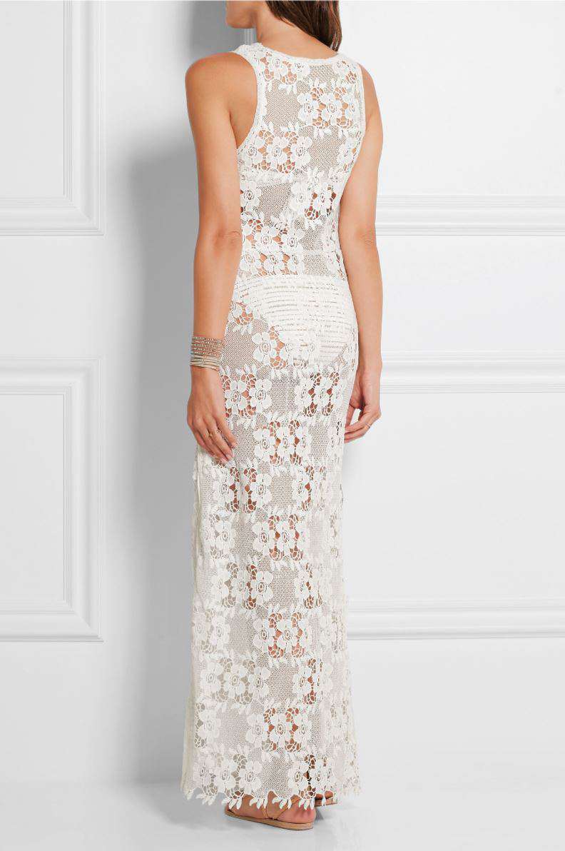 MELISSA ODABASH JAMIE LACE MAXI DRESS SMALL - Image 3