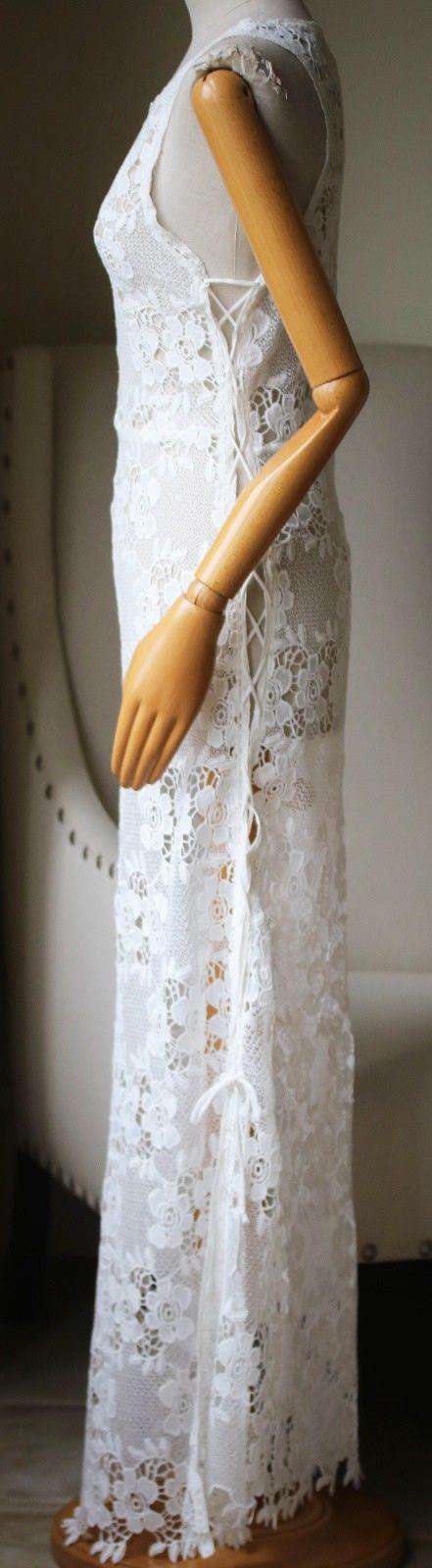 MELISSA ODABASH JAMIE LACE MAXI DRESS SMALL - Image 6