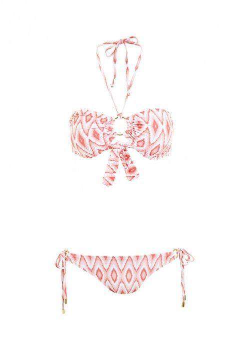 MELISSA ODABASH JANEIRO IKAT CORAL BIKINI UK 10/12 - Image 2